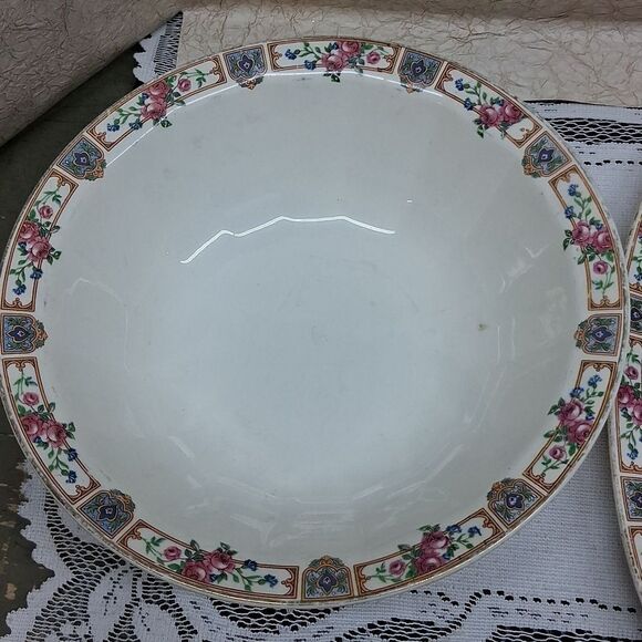 Edwin M. Knowles Vintage China Platter And Bowl Set. - Picture 2 of 11